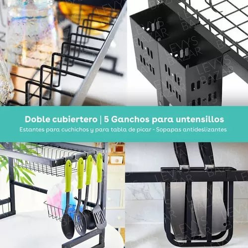 OrdenaPro Escurridor y Organizador de Platos 85 CM en Acero Inoxidable - [PROMOCIÓN DISPONIBLE SOLO HOY]