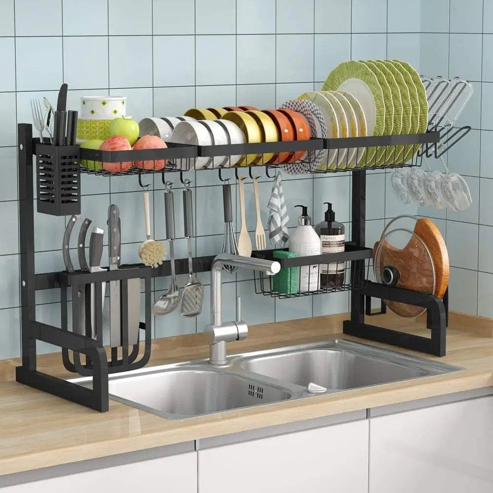 OrdenaPro Escurridor y Organizador de Platos 85 CM en Acero Inoxidable - [PROMOCIÓN DISPONIBLE SOLO HOY]