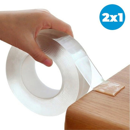 PROMO 2x1 Cinta Doble Faz Lavable Y Reutilizable - 1