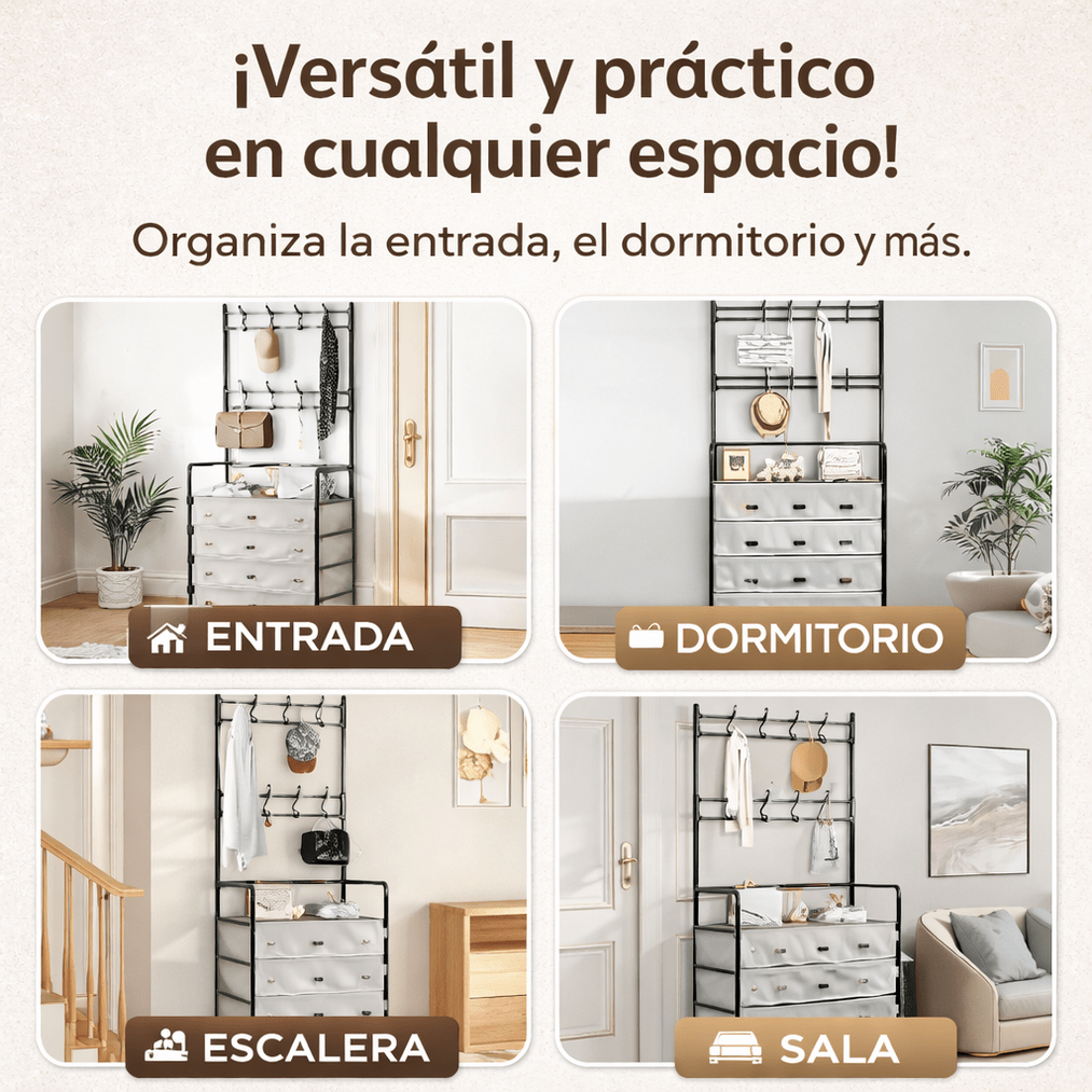 Zapatero 5 Niveles con Perchero – Antipolvo + Envío Gratis - 2