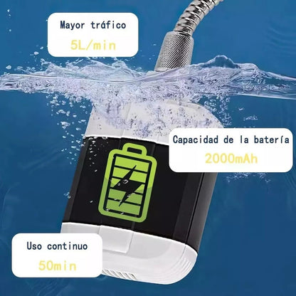 Ducha Portátil Recargable USB - Autonomía y Presión Constante - 4