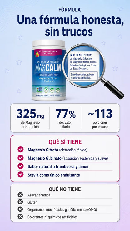 MAX CALM Magnesio - Calma para tu Cuerpo y Mente asset 3